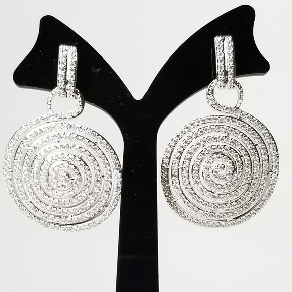 NEW Pave CZ Bling Earrings - Picture 5 of 8
